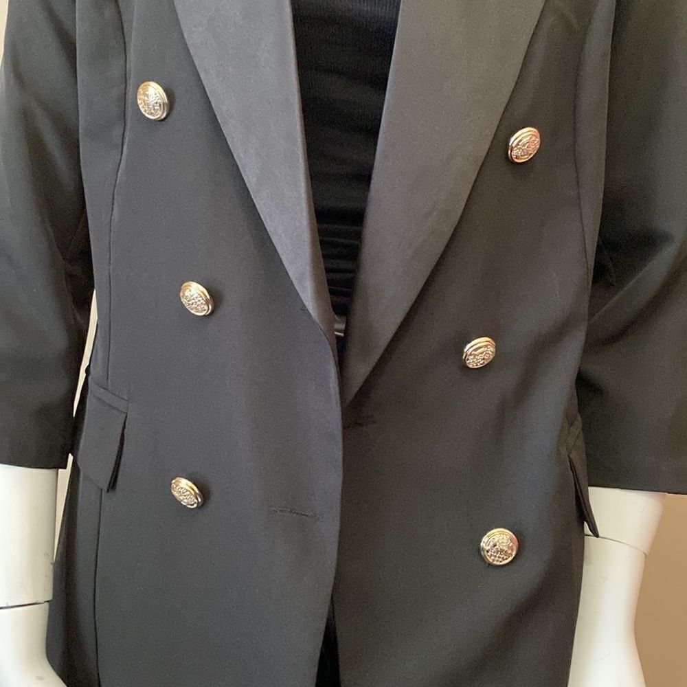 NWT Boohoo Plus Button Tuxedo Dress - Size: UK 20 - Picture 8 of 16